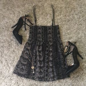 Snake print babydoll top